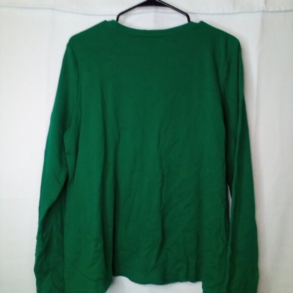 Kim Rogers Shirt Women XL Long Sleeve Merry Christmas Tree Green - Picture 12 of 14